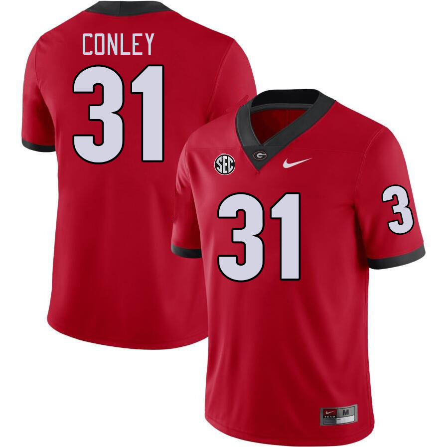 #31 Chris Conley Georgia Bulldogs Jerseys Football Stitched-Retro Red